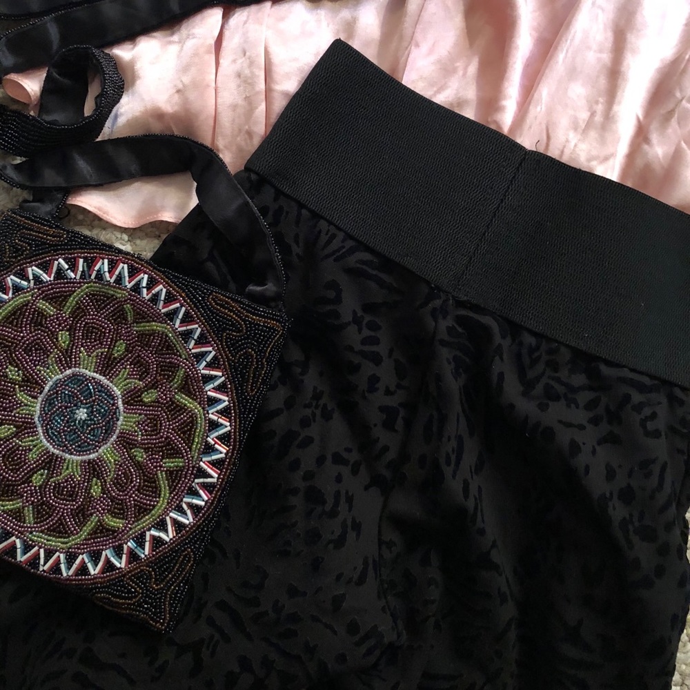 High Rise Velvet Accent Zara Leggings